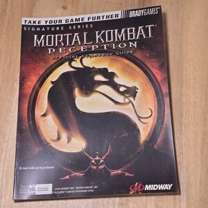 Mortal Kombat Deception Brady Games Official Strategy Video Game Guide w/ Poster